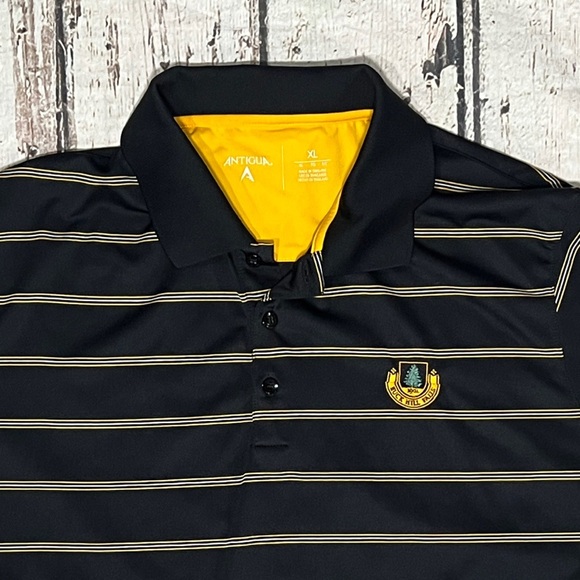 Buck Hill Falls PA Mens Golf Polo Tennis Athletic Summer Sports Black Shirt - Picture 2 of 5